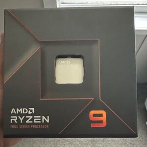 AMD Ryzen 9 Processor with Black and Orange Design